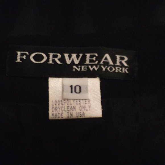 Forwear Skirt Suit Size 10 Black Quilted Look - Picture 7 of 7